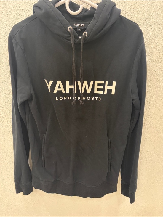 Sacrize Other - Men's Black Yahweh Graphic Hoodie